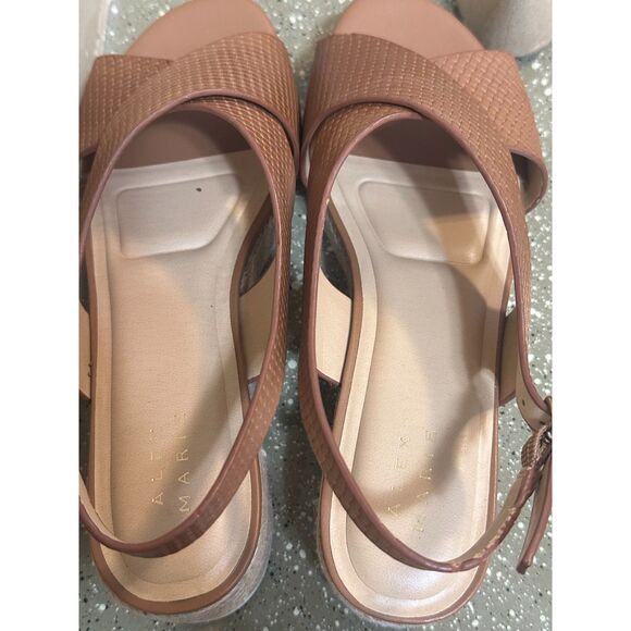 Alex‎ Marie Women’s 9M Sweet Caramel Wedge Espadrille Platform Sandals - Picture 4 of 9
